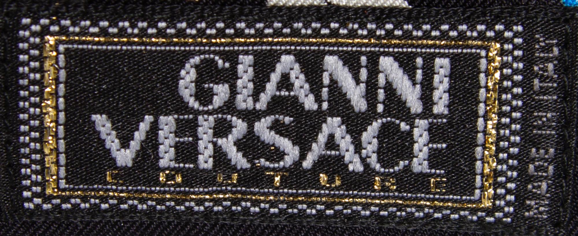 A Gianni Versace Silk Print Shirt, Size 38.