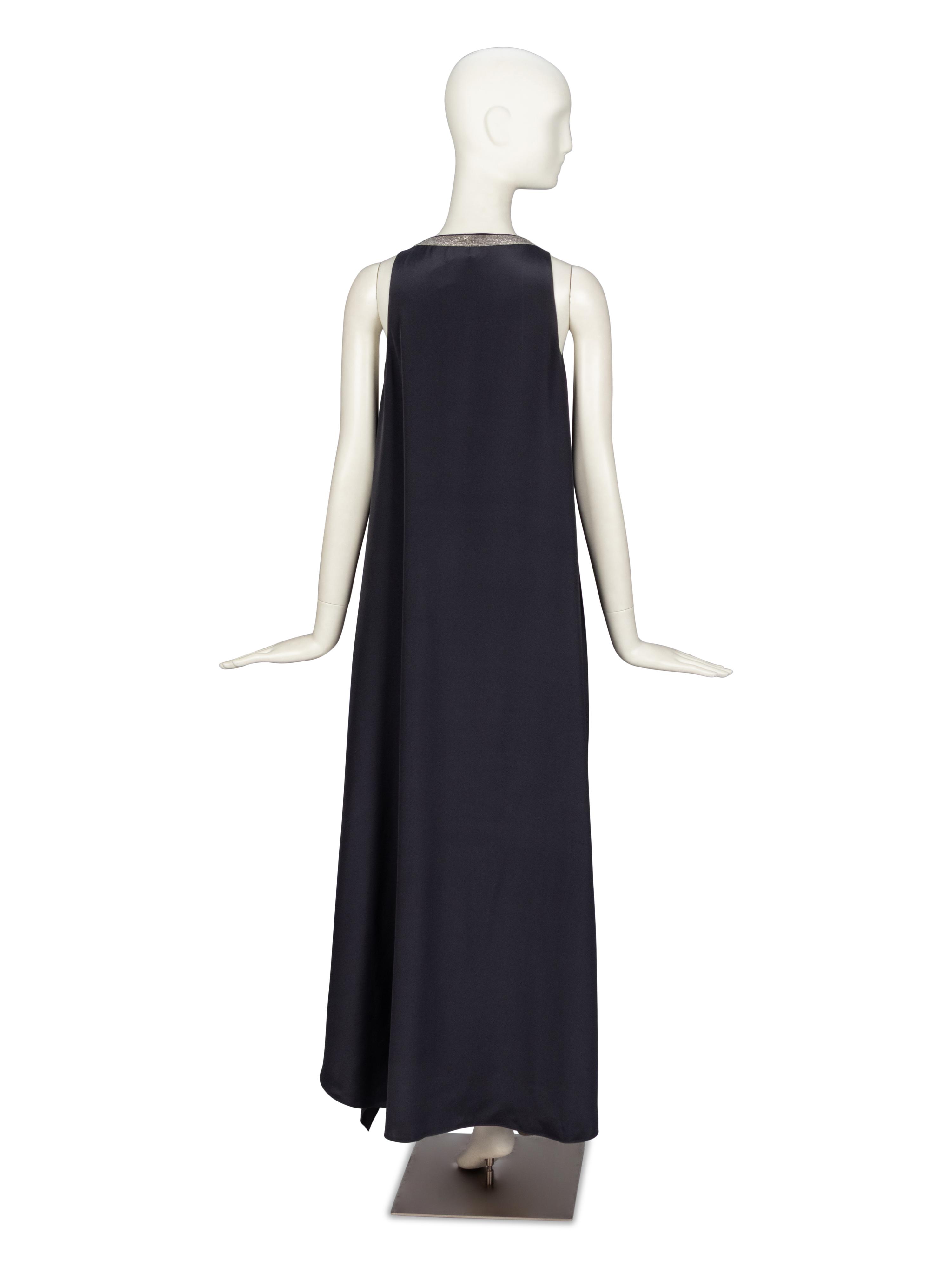 Brunello Cucinelli, Silk Tent Dress with Monili
