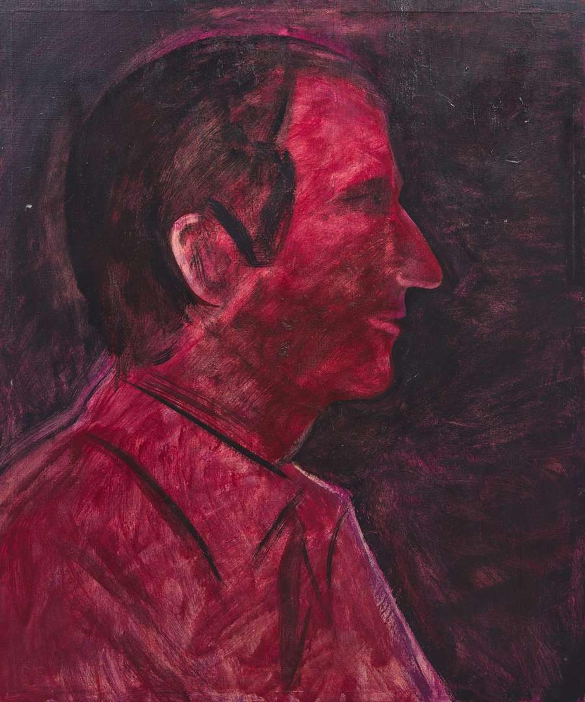Joan Brown (American, 1938-1990) - Portrait of Modesto Lanzone