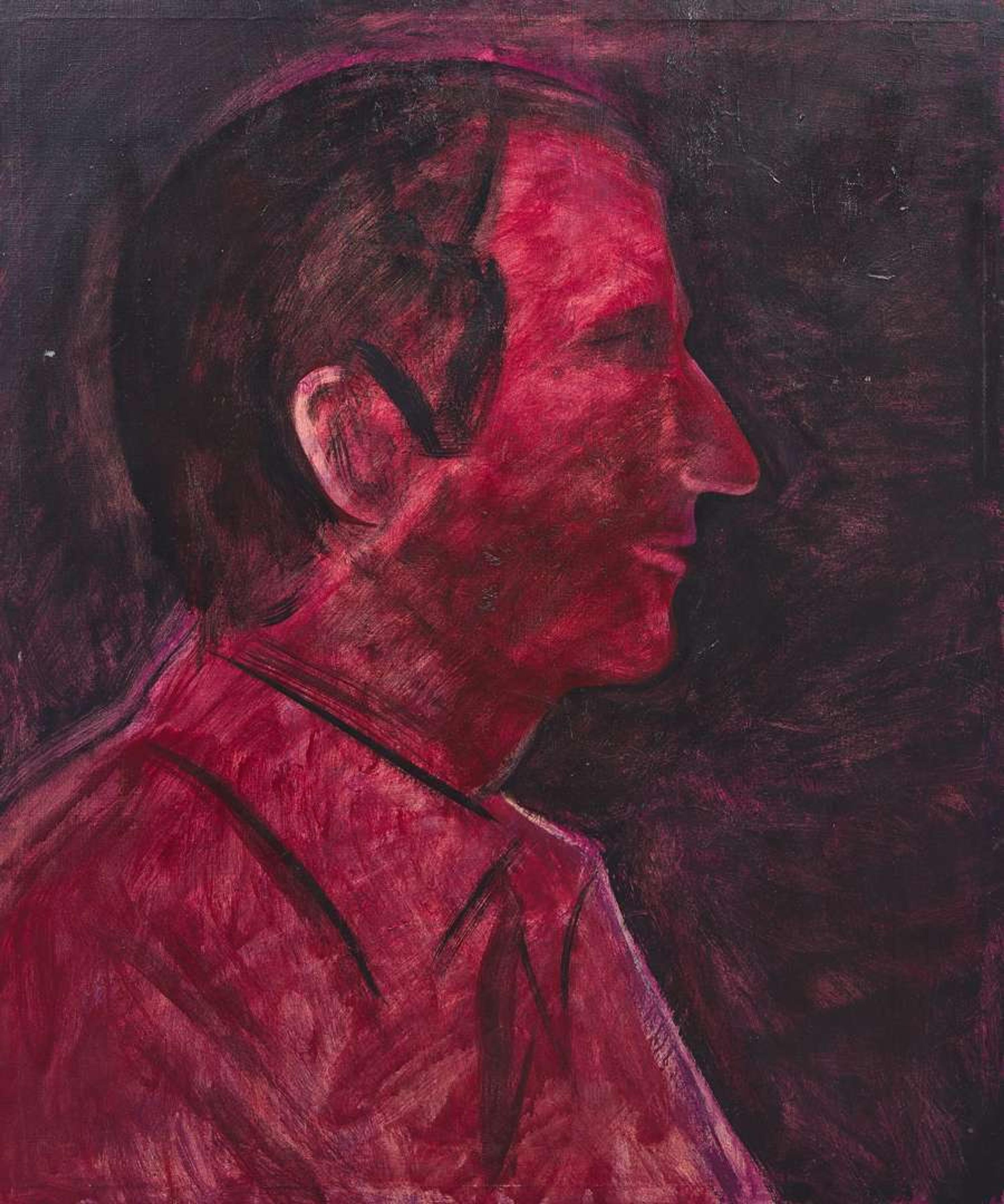 Joan Brown (American, 1938-1990) - Portrait of Modesto Lanzone