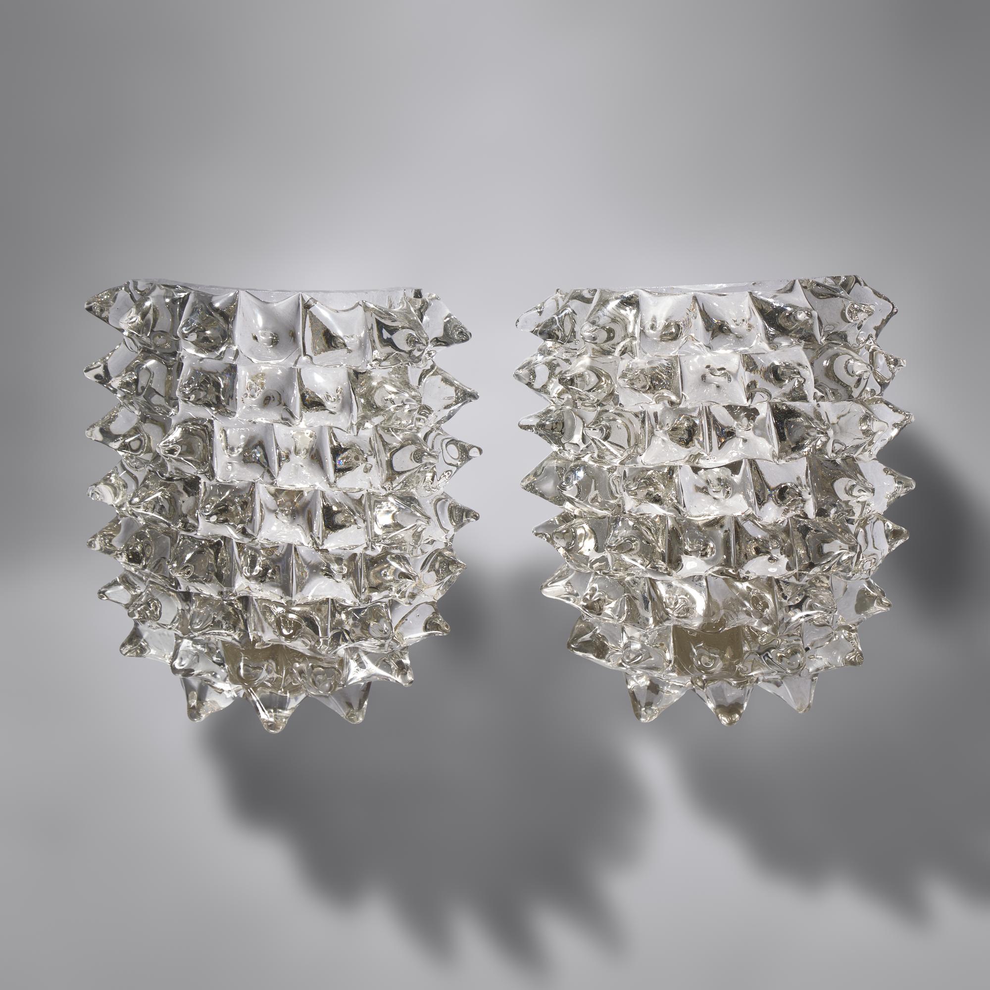 Pair of Vietro Rostrato sconces, 1938