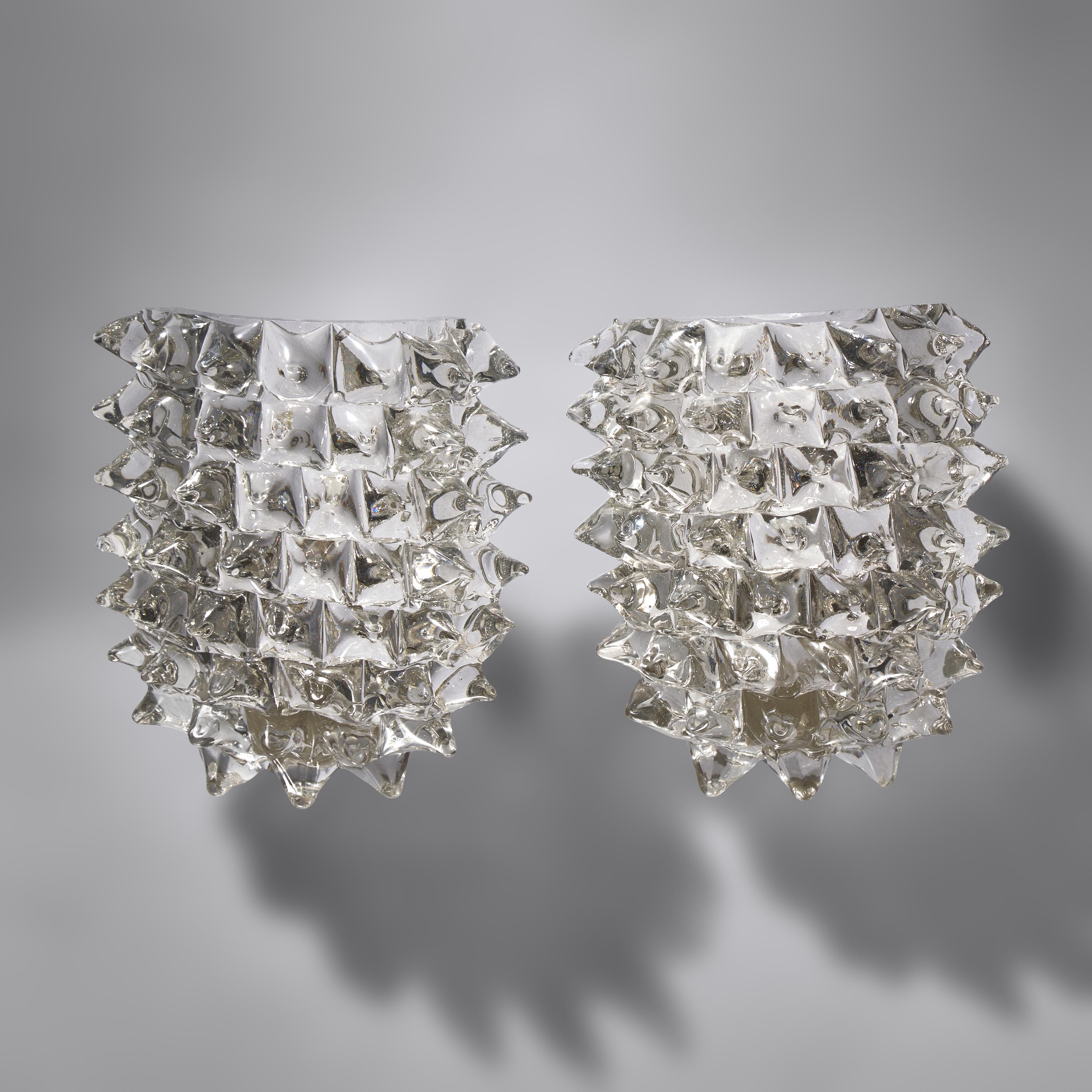 Pair of Vietro Rostrato sconces, 1938