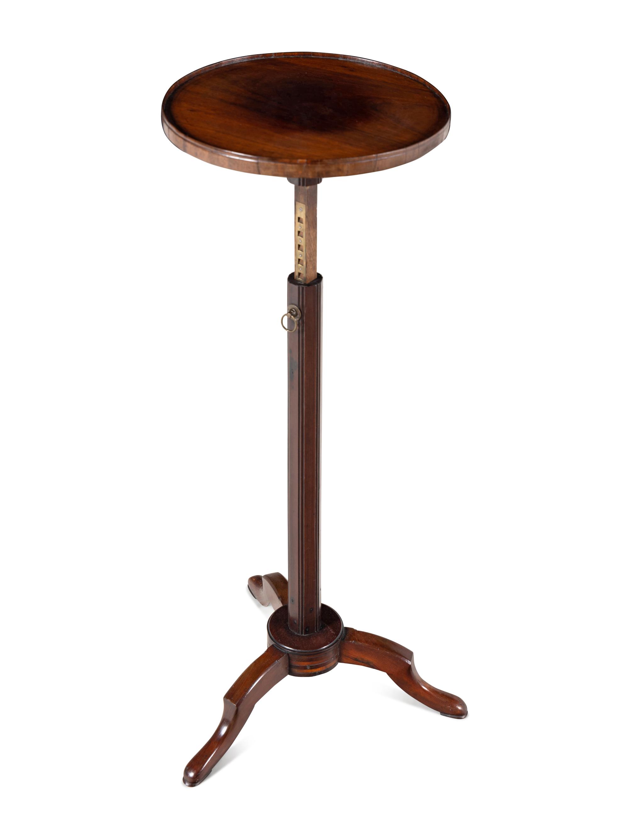 A Directoire Mahogany Telescoping Candle Stand
