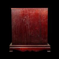 A Chinese Carved Gilt and Red Lacquered Wood Shrine