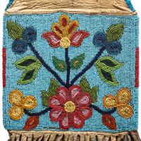 Cree Beaded Hide Tobacco Bag