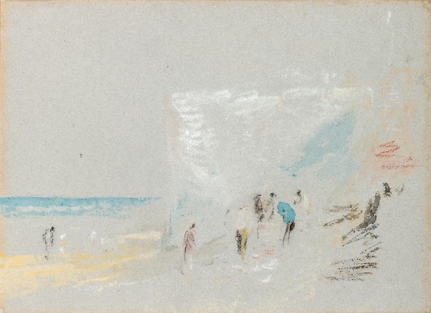 Figures on the Cliffs at Margate , c. 1840-45