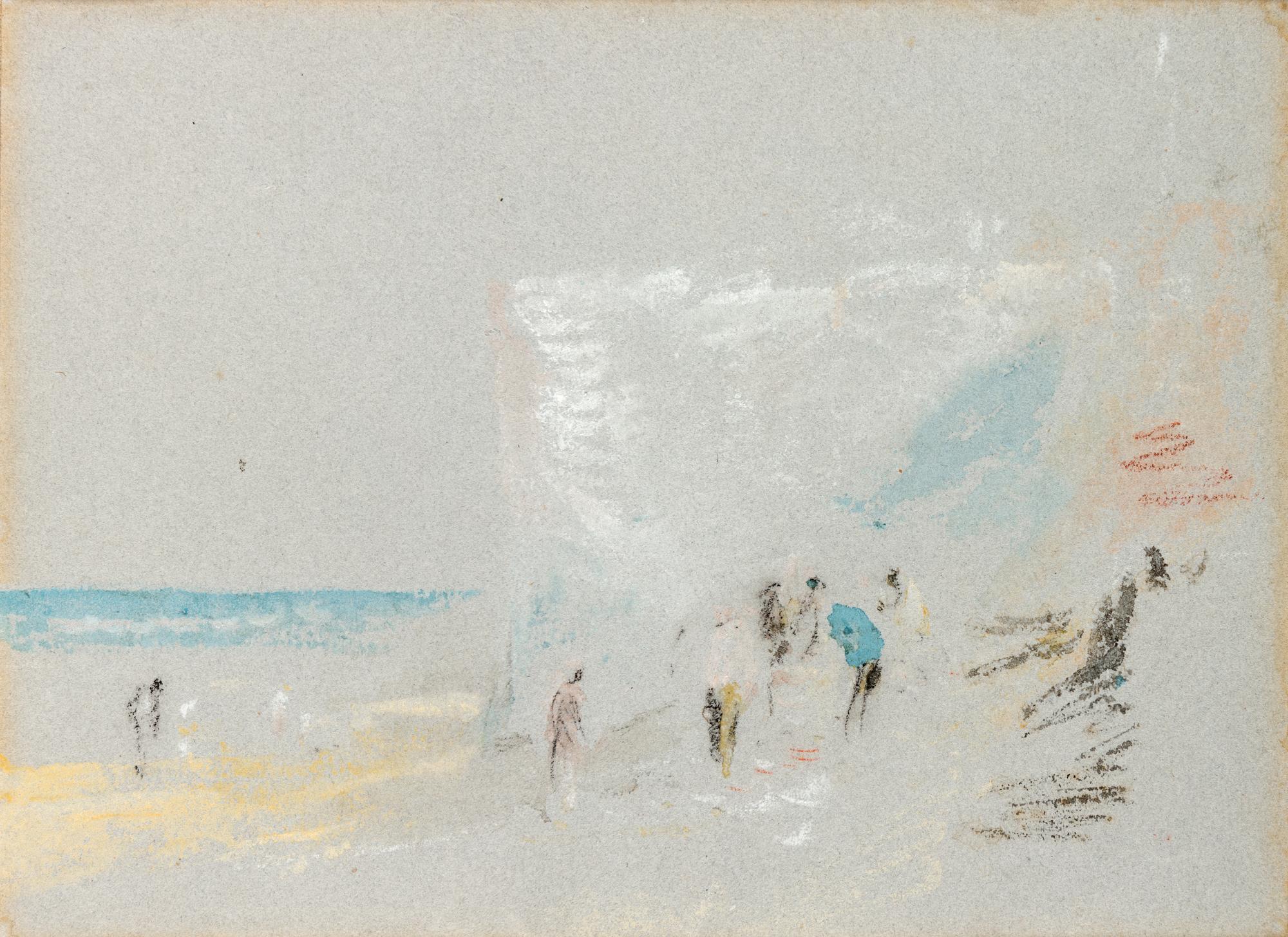 Figures on the Cliffs at Margate , c. 1840-45