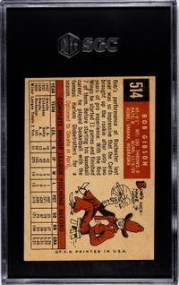 A 1959 Topps Bob Gibson Rookie Baseball Card No. 514 (SGC 3.5 VG+)