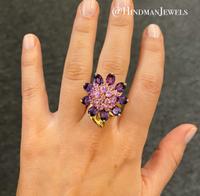 VAN CLEEF & ARPELS, AMETHYST AND PINK SAPPHIRE 'HAWAII' CONVERTIBLE SET