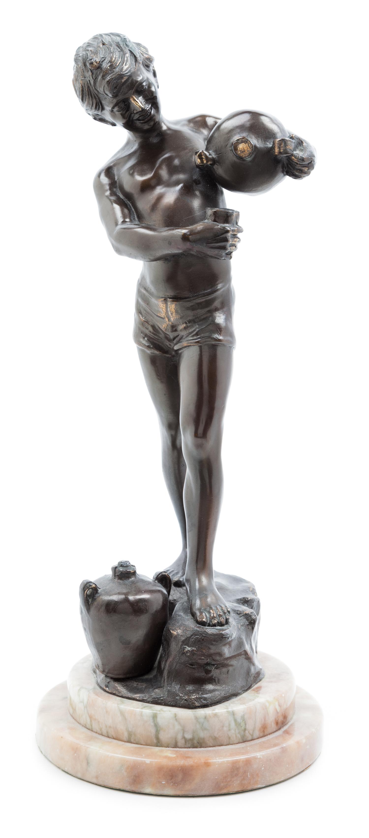 A Continental Cast Metal Figure Height 13 1/4 inches.