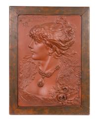 A Terra Cotta Plaque Plaque 21 1/2 x 15 inches. — LATE 19TH/EARLY 20TH CENTURY