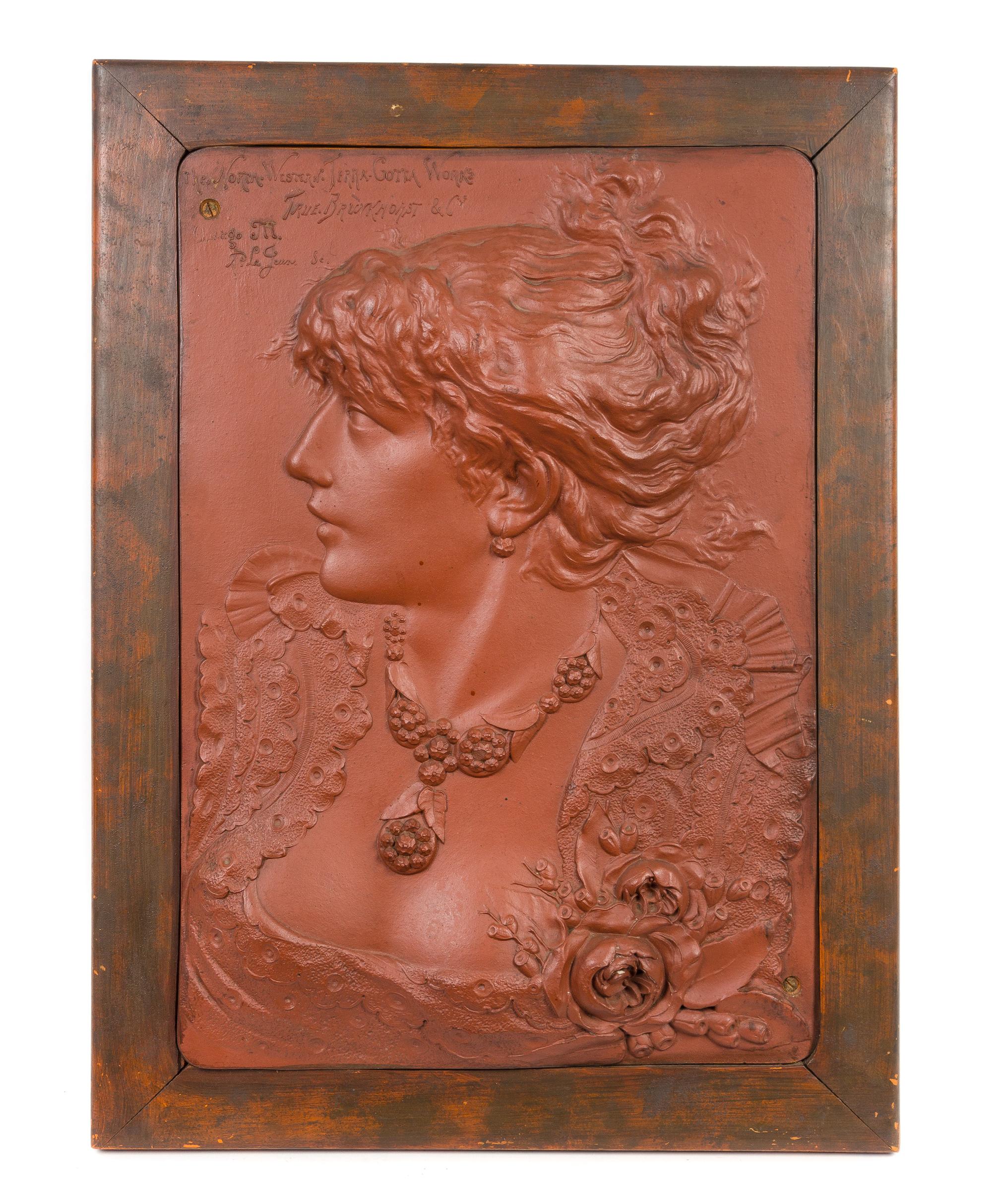A Terra Cotta Plaque Plaque 21 1/2 x 15 inches. — LATE 19TH/EARLY 20TH CENTURY