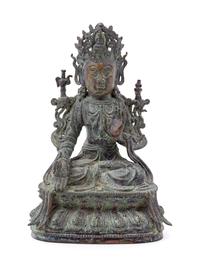 A Chinese Bronze Figure of Guanyin