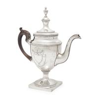 A Federal Engraved Silver Teapot