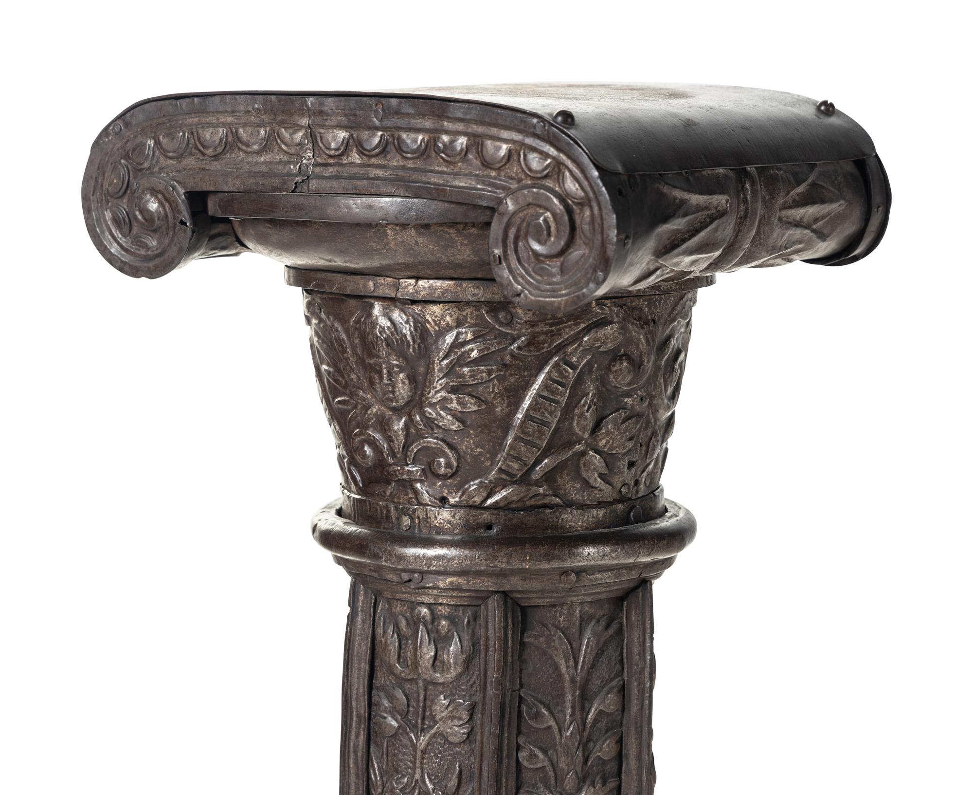 A Continental Metal-Mounted Pedestal