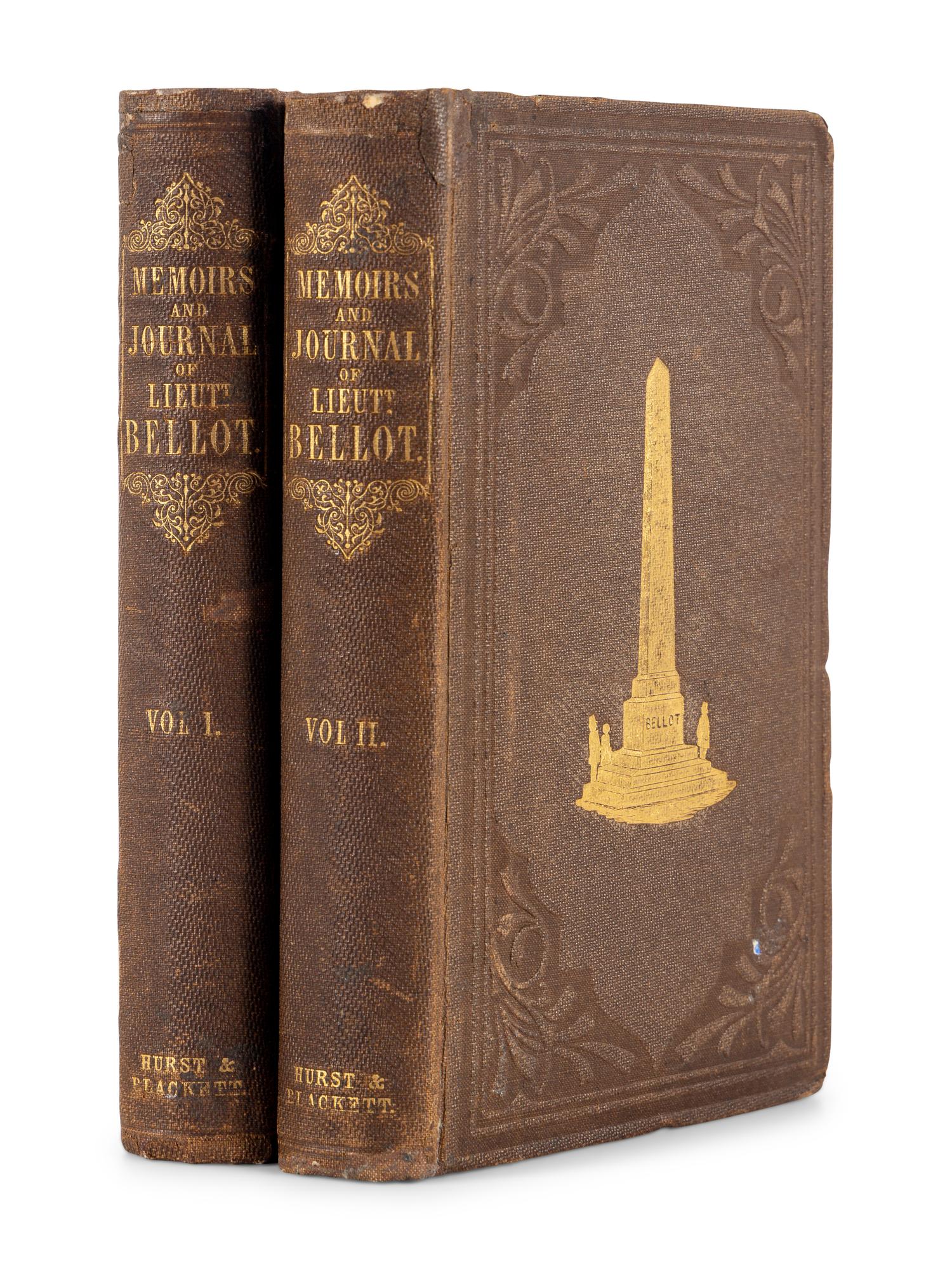 BELLOT, Joseph René (1826-1853). Memoirs. With His Journal of a Voyage in the Polar Seas, in Search of Sir John Franklin . London: Hurst and Blackett, 1855.