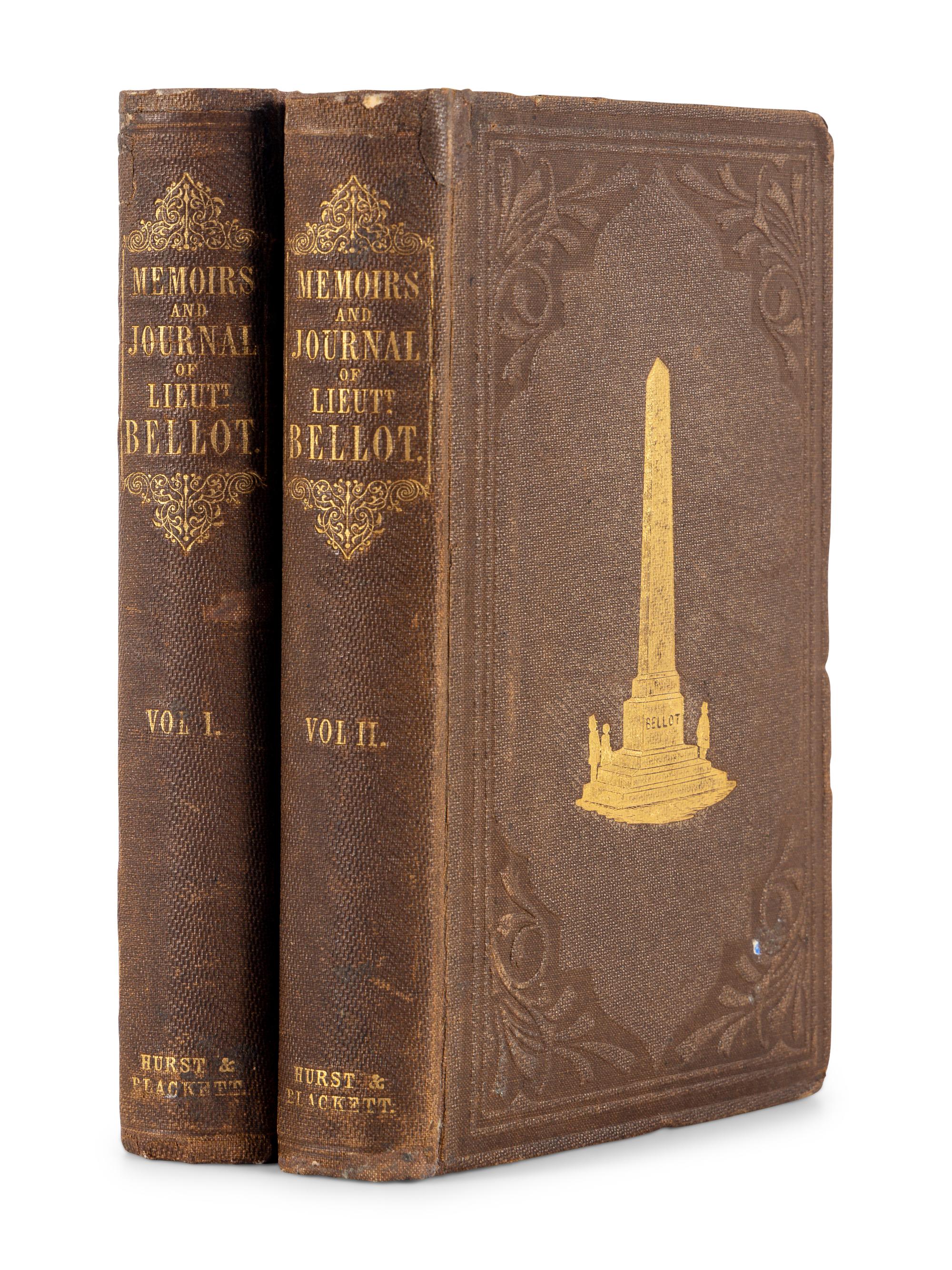 BELLOT, Joseph René (1826-1853). Memoirs. With His Journal of a Voyage in the Polar Seas, in Search of Sir John Franklin . London: Hurst and Blackett, 1855.