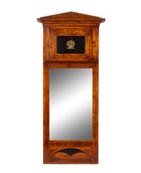 A Biedermeier Maple Pier Mirror
