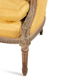 A Louis XVI Style Cerused Beechwood Bergere