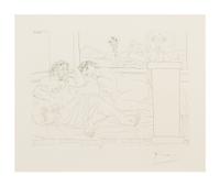 Pablo Picasso, (Spanish, 1881-1973), Le repos du sculpteur IV (plate 65 from La Suite Vollard), 1933