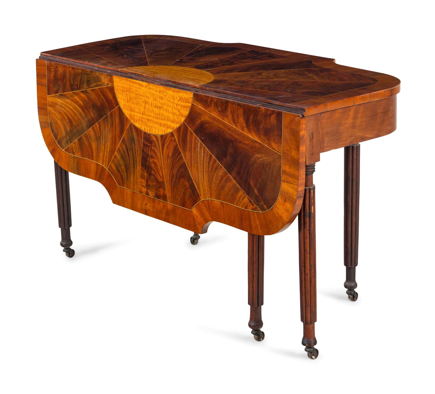 A Federal Inlaid Mahogany Game Table
