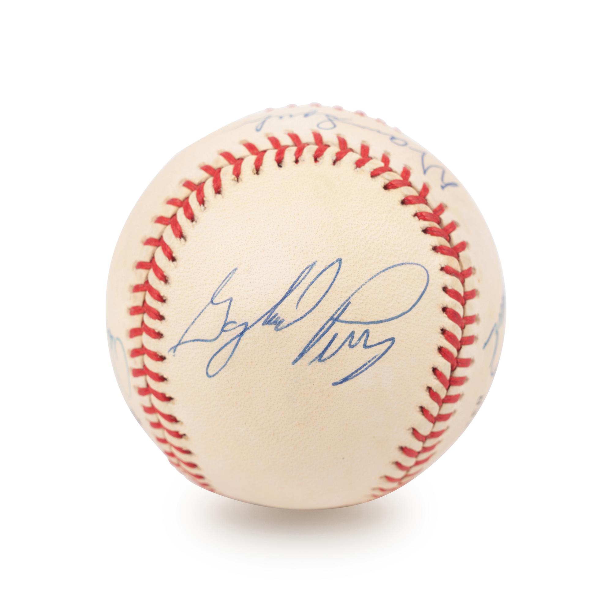A 300 Win Pitchers Signed Autograph Baseball, Seven Signatures Including Tom Seaver (Beckett Authentication Services BAS Certified)