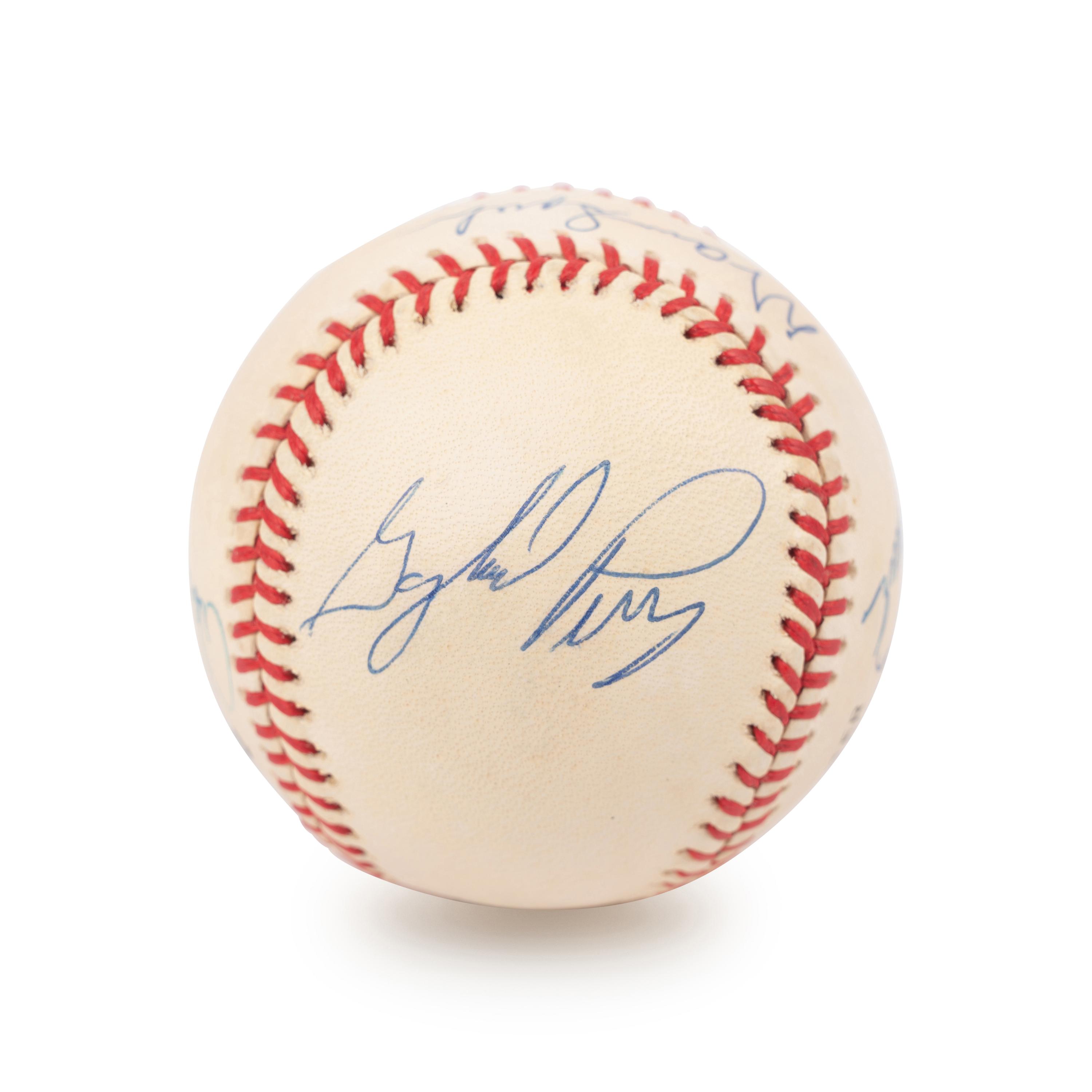 A 300 Win Pitchers Signed Autograph Baseball, Seven Signatures Including Tom Seaver (Beckett Authentication Services BAS Certified)