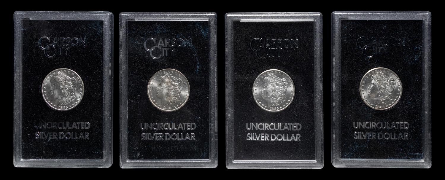 A Group of Ten 1883-CC GSA: Morgan $1 Coins