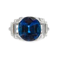 CARTIER, FRANCE, SAPPHIRE AND DIAMOND RING