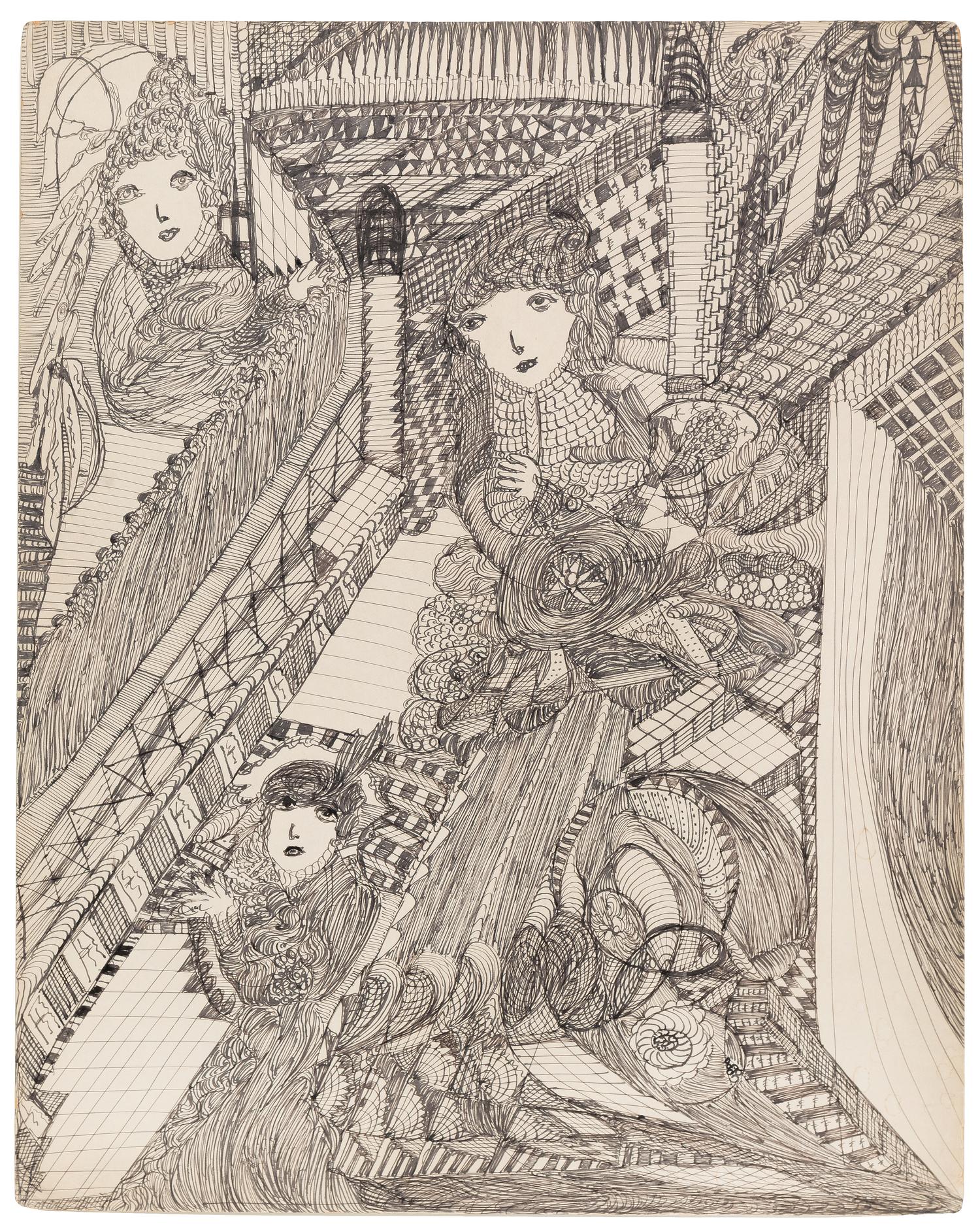 Madge Gill, (British, 1882-1961), Untitled