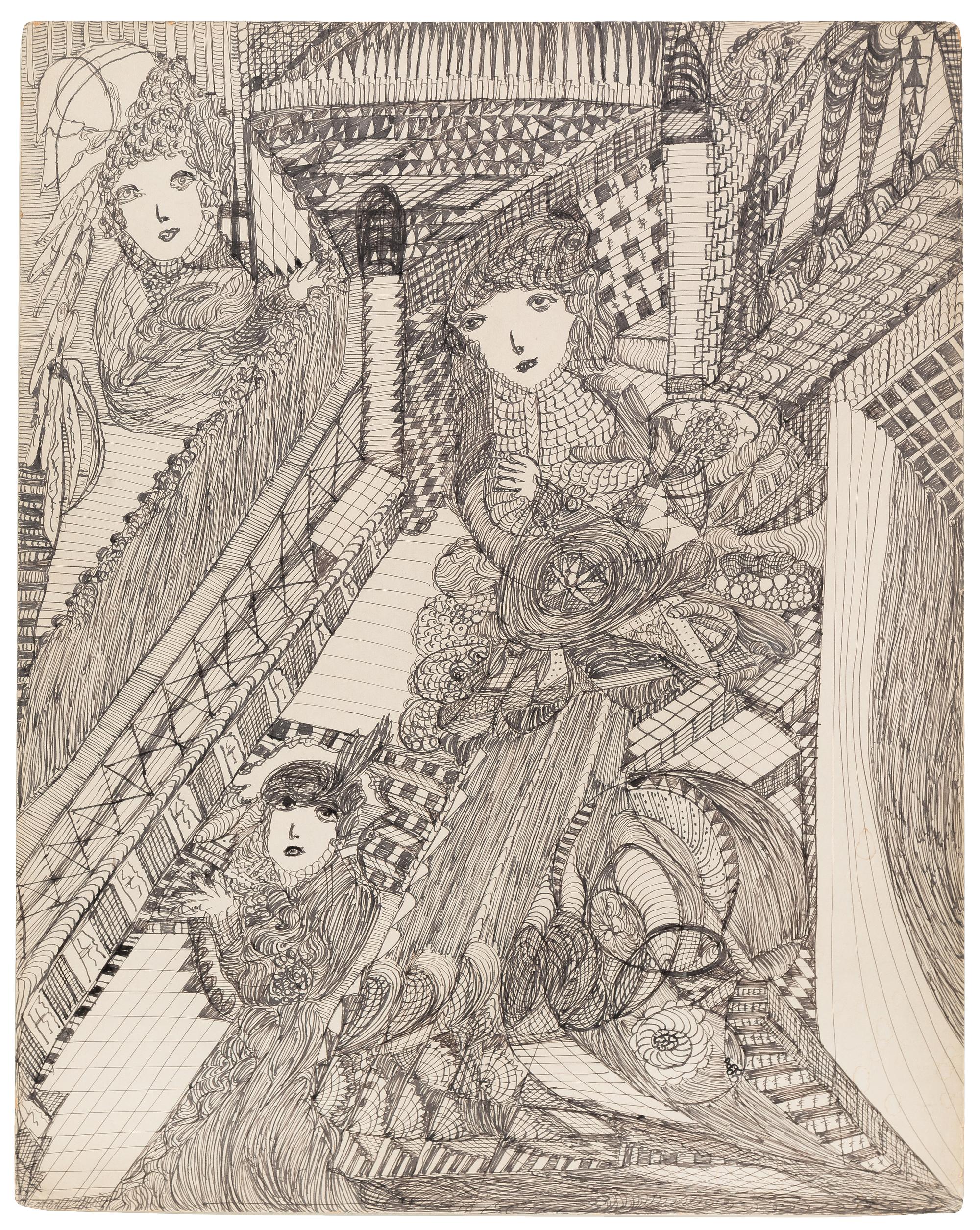 Madge Gill, (British, 1882-1961), Untitled