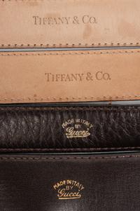 Four Designer Belts: Two Tiffany & Co. & Two Gucci