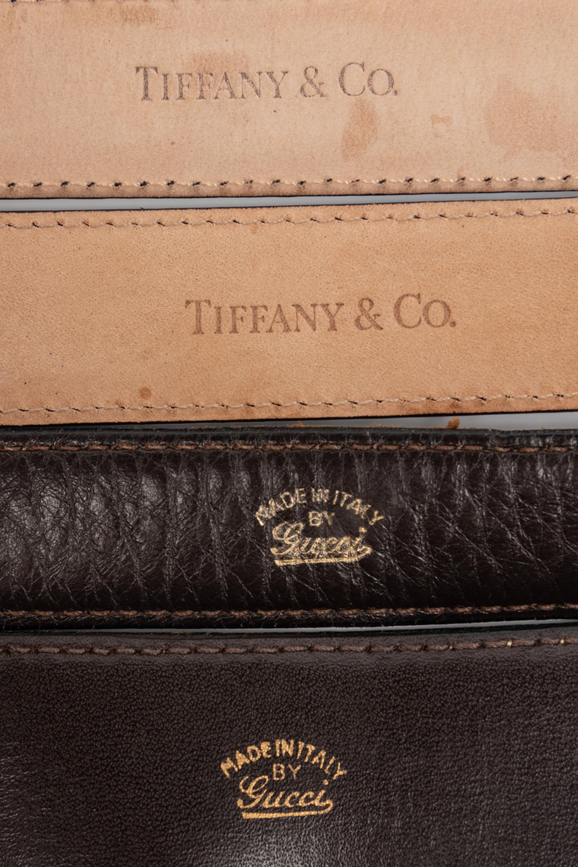 Four Designer Belts: Two Tiffany & Co. & Two Gucci
