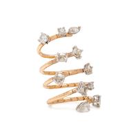 Diamond and Rose Gold Flexible Spiral Ring