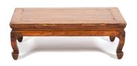 A Chinese Elm Low Table Height 11 x width 31 1/2 x depth 19 inches. — 19TH CENTURY
