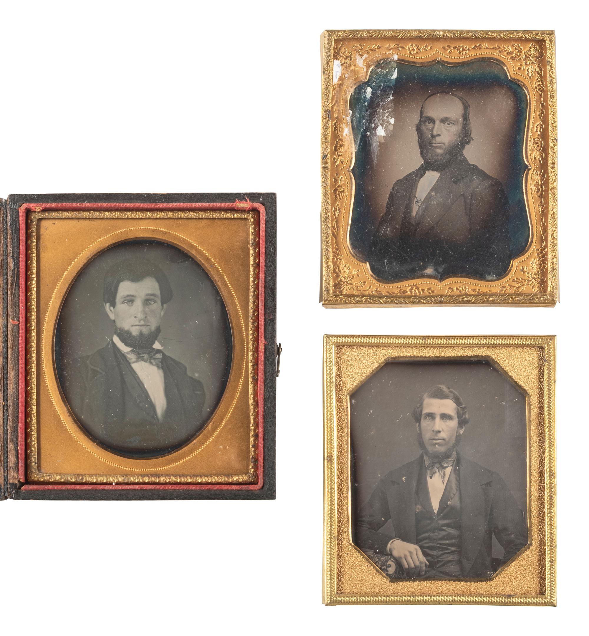 [EARLY PHOTOGRAPHY]. 23 sixth plate daguerreotypes of bearded gentlemen.