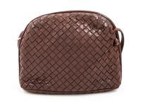 A Bottega Veneta Brown Intrecciato Small Shoulder Bag, 6" H x 8.25" W x 2" D; Strap drop: 10".