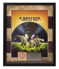 An O Brother, Where are Thou? Soundtrack RIAA Certified Platinum Presentation Album 21 x 17 inches.