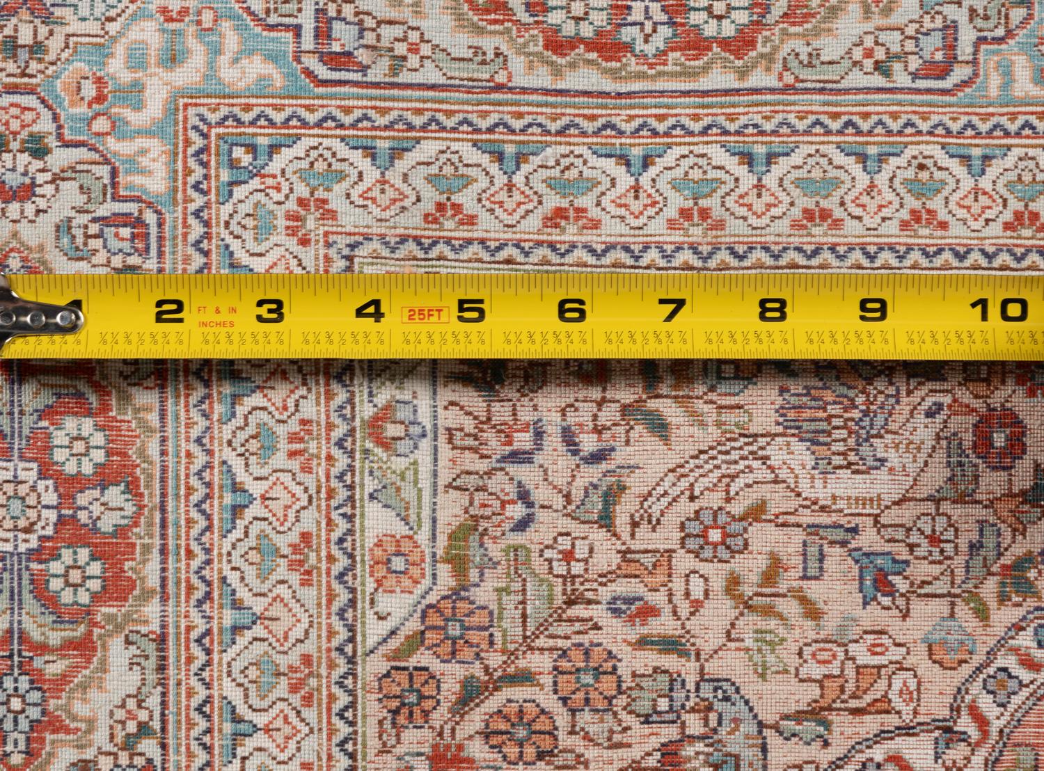A Turkish Silk and Metallic Thread Prayer Rug
