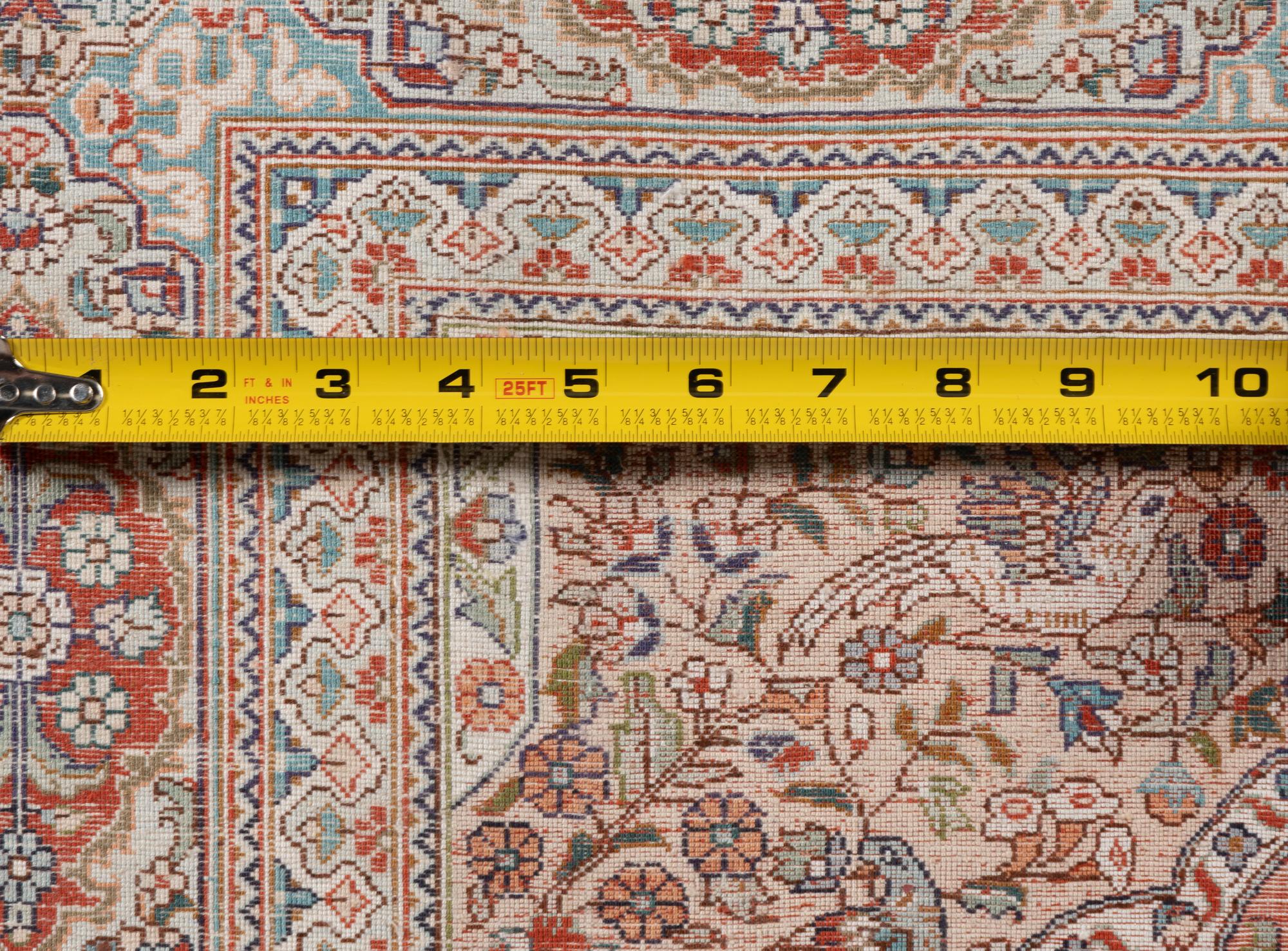 A Turkish Silk and Metallic Thread Prayer Rug