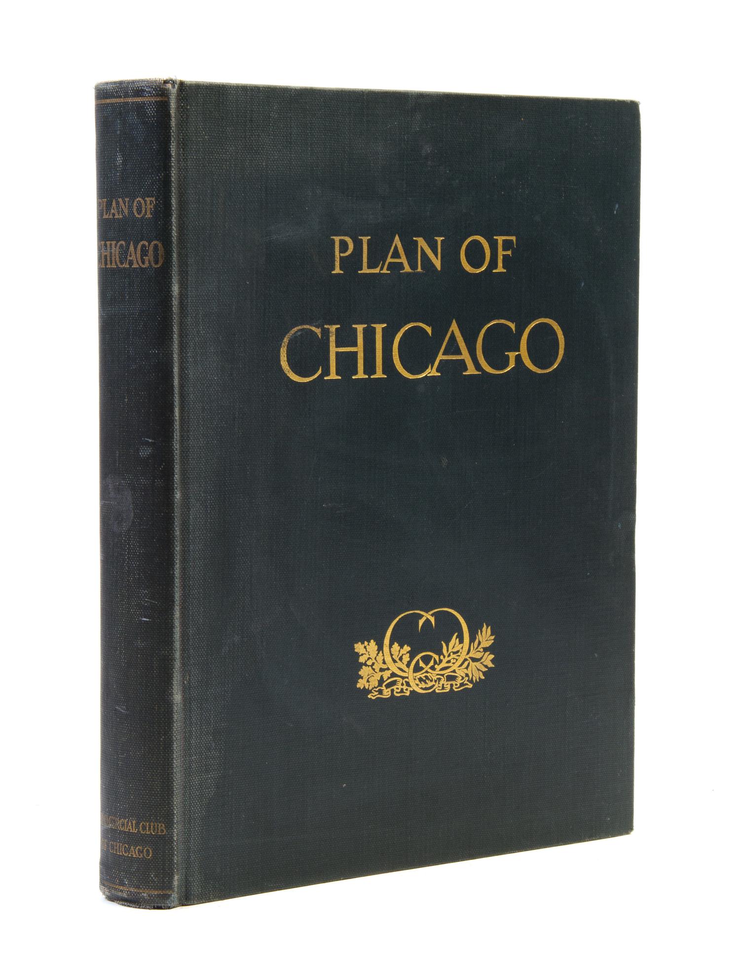 (CHICAGO) BURNHAM, DANIEL H. AND EDWARD H. BENNETT. Plan of Chicago. Chicago, 1909. Limited ed. Judge Albert Barnes copy.