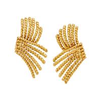 TIFFANY & CO., SCHLUMBERGER, YELLOW GOLD 'V-ROPE' CLIP EARRINGS