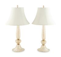 A Pair of Murano Glass Lamps