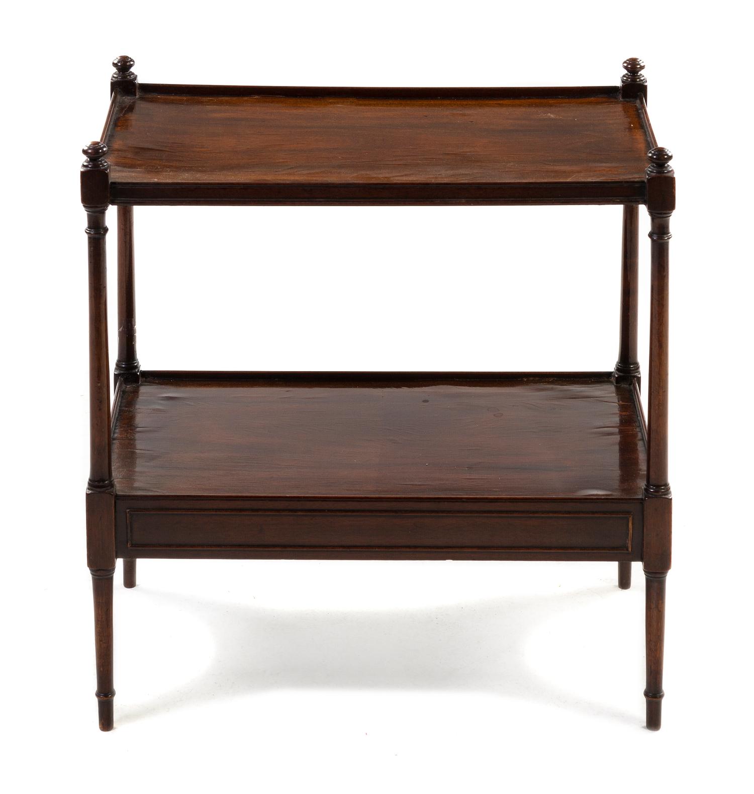 A Regency Mahogany Side Table, Height 25 x width 24 x depth 14 inches