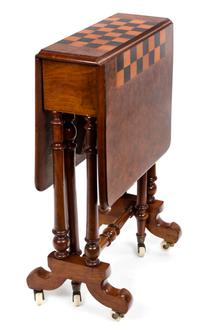 A Late Victorian Walnut Games Table Height 27 1/2 x width 34 1/4 x depth 18 inches. — LATE 19TH CENTURY