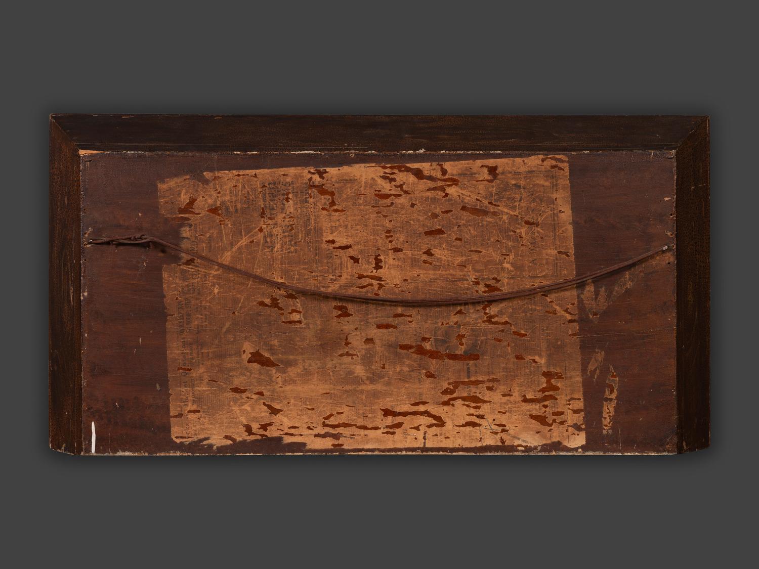 A Carved and Painted Wood Ship Diorama