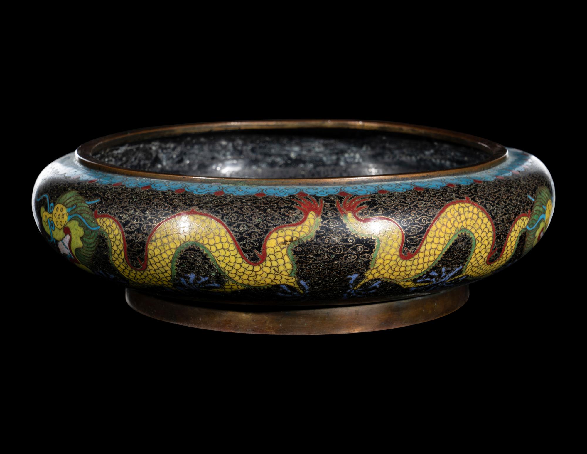 Three Japanese Cloisonne Enamel Articles