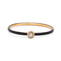 ENAMEL AND DIAMOND BANGLE BRACELET