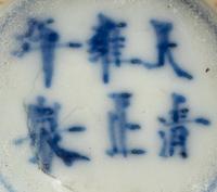 Two Chinese Copper-Red Decorated Blue and White Porcelain Snuff Bottles