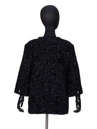 Chanel, Black Cut Terrycloth Jacket